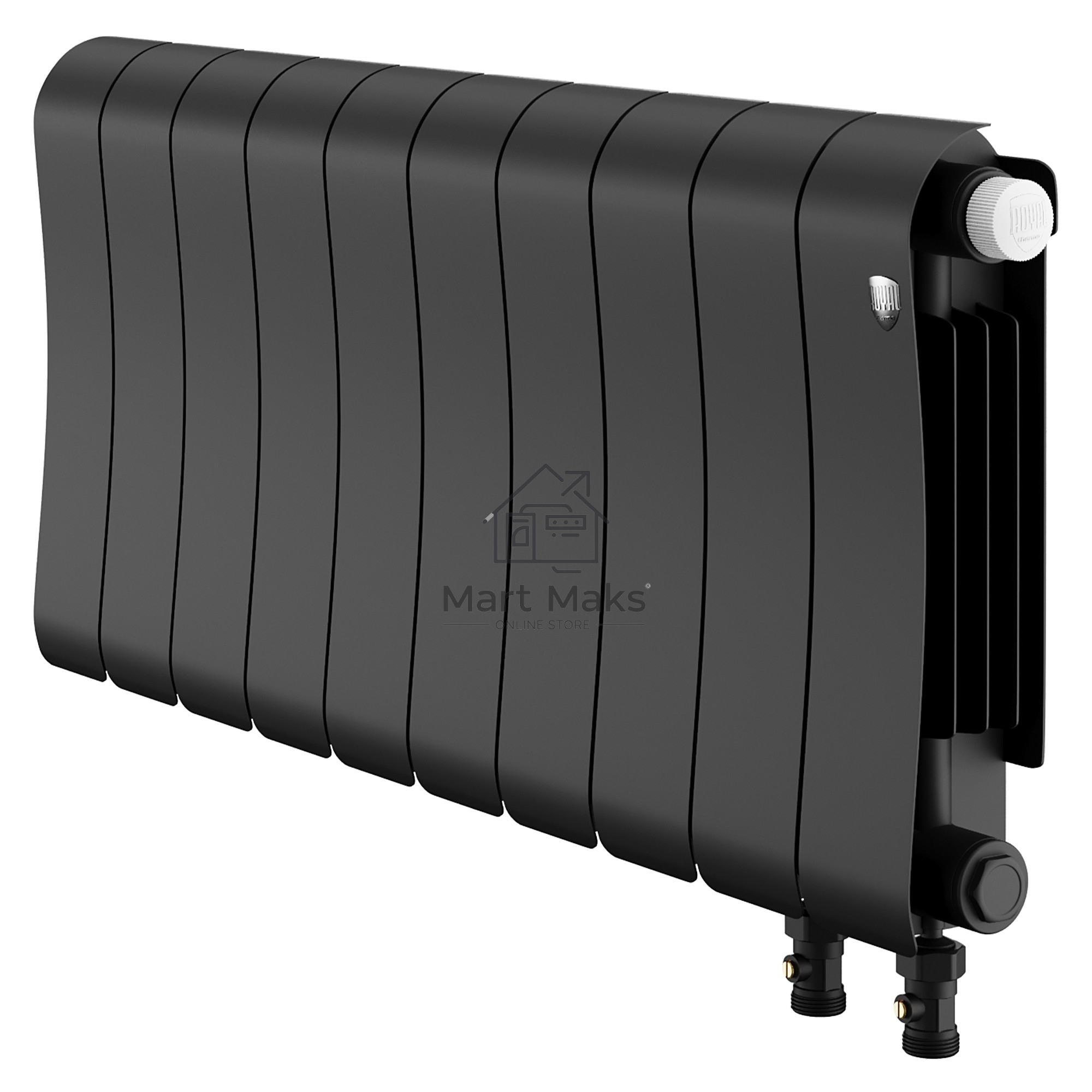 Радиатор биметаллический Royal Thermo Infinity 300 Noir Sable VR80 - 10 секц.