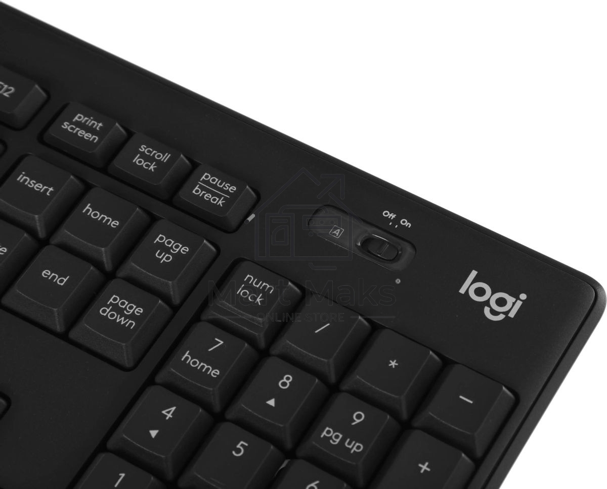 Комплект клавиатура+мышь Logitech MK295 беспроводной, USB, чёрный