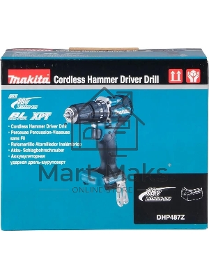 Дрель-шуруповерт аккумуляторная Makita DHP487Z Аккумуляторная, Ударная, Кейс