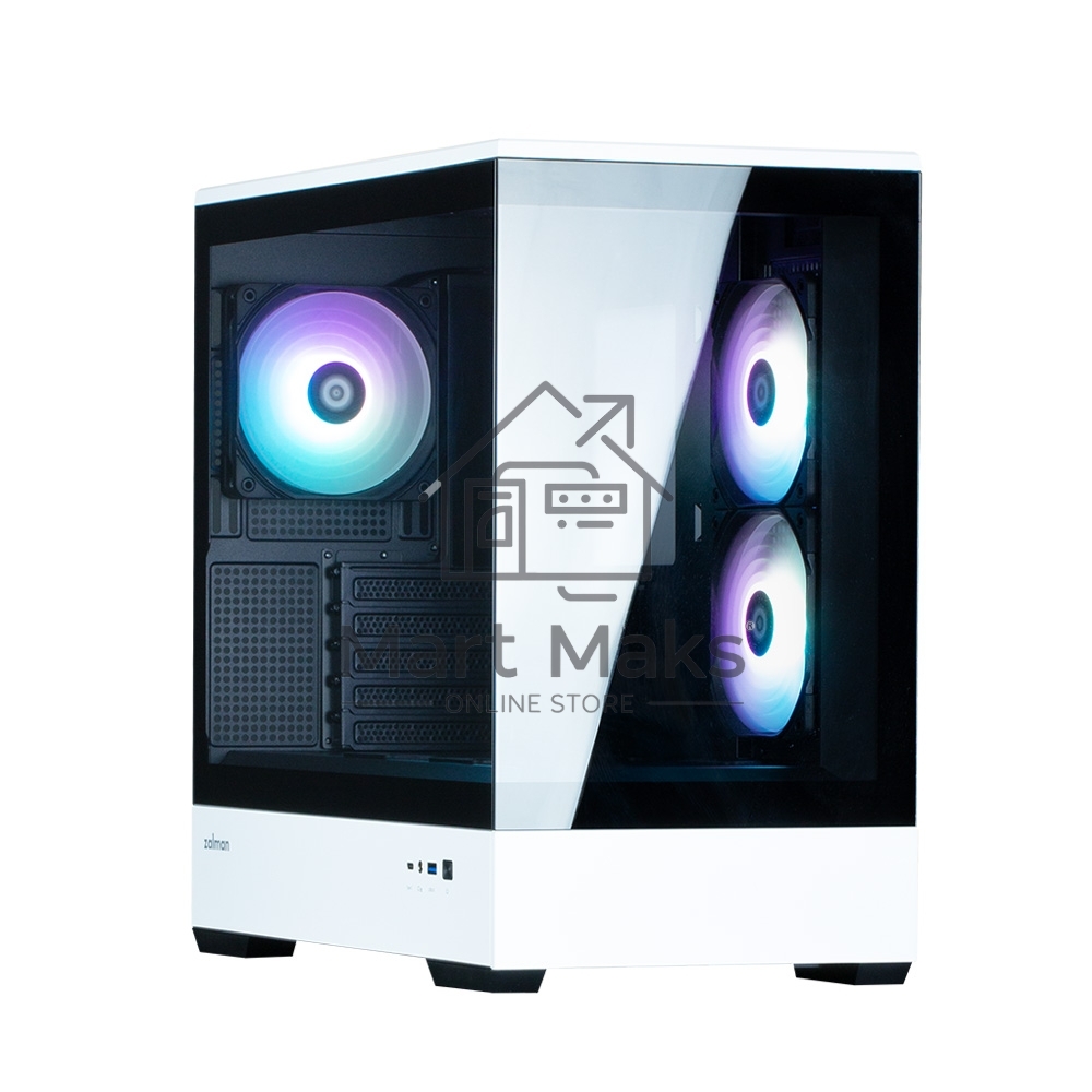 Компьютерный корпус ZALMAN P30 BW, MATX, BLACK/WHITE, WINDOW, 2x3.5