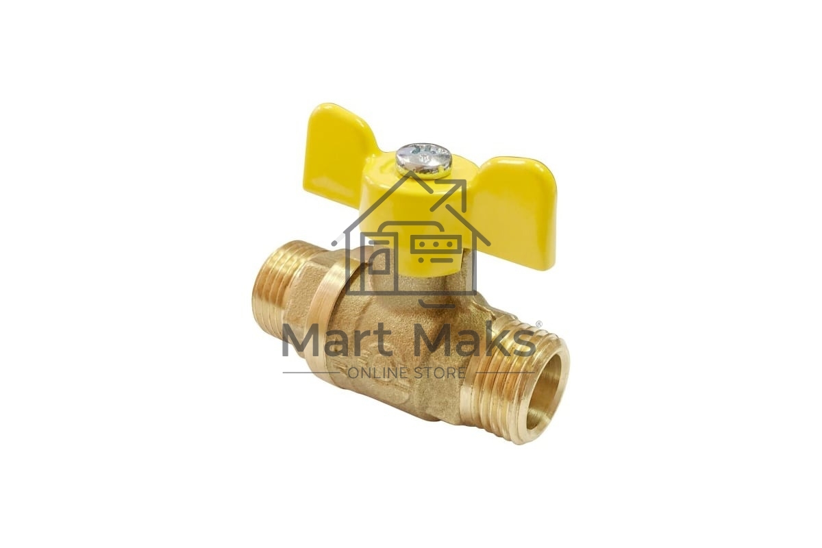 Кран шаровой для газа VALFEX 11Б27фтМ 3/4' НН ручка бабочка