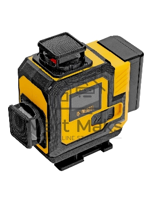 Лазерный уровень мультипризменный Denzel DLV 360-4T, 30 м, зеленый луч, Li-Ion 2,4 Aч, штатив