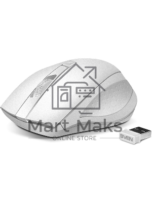 Мышь беспроводная SVEN RX-325 белый, 1000 dpi, радиоканал, USB, кнопки - 4