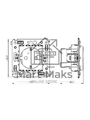 Розетка DKC Avanti 4412003 2P+E со шторками, 