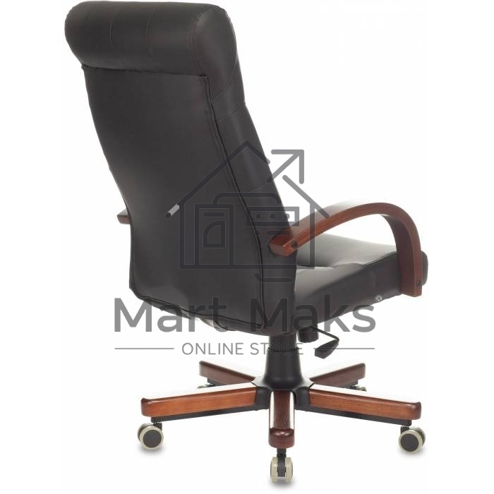 Кресло руководителя Бюрократ T-9928WALNUT/ECO черный, эко.кожа, крестовина металл/дерево