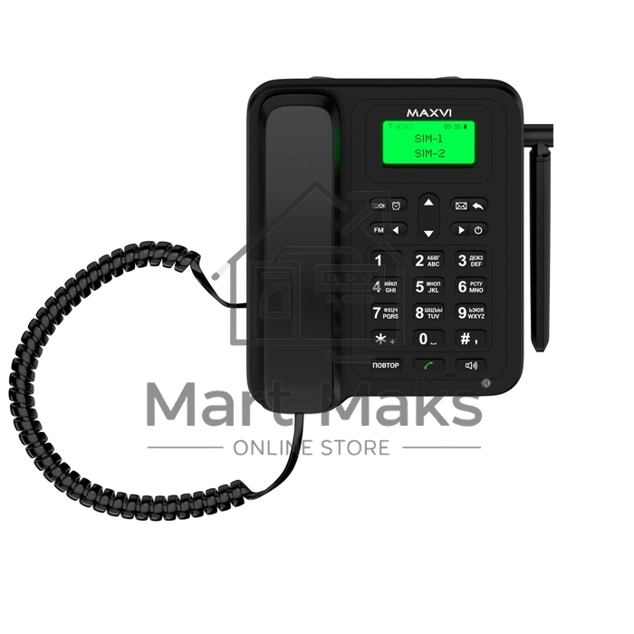 Телефон проводной MAXVI RT-01 черный