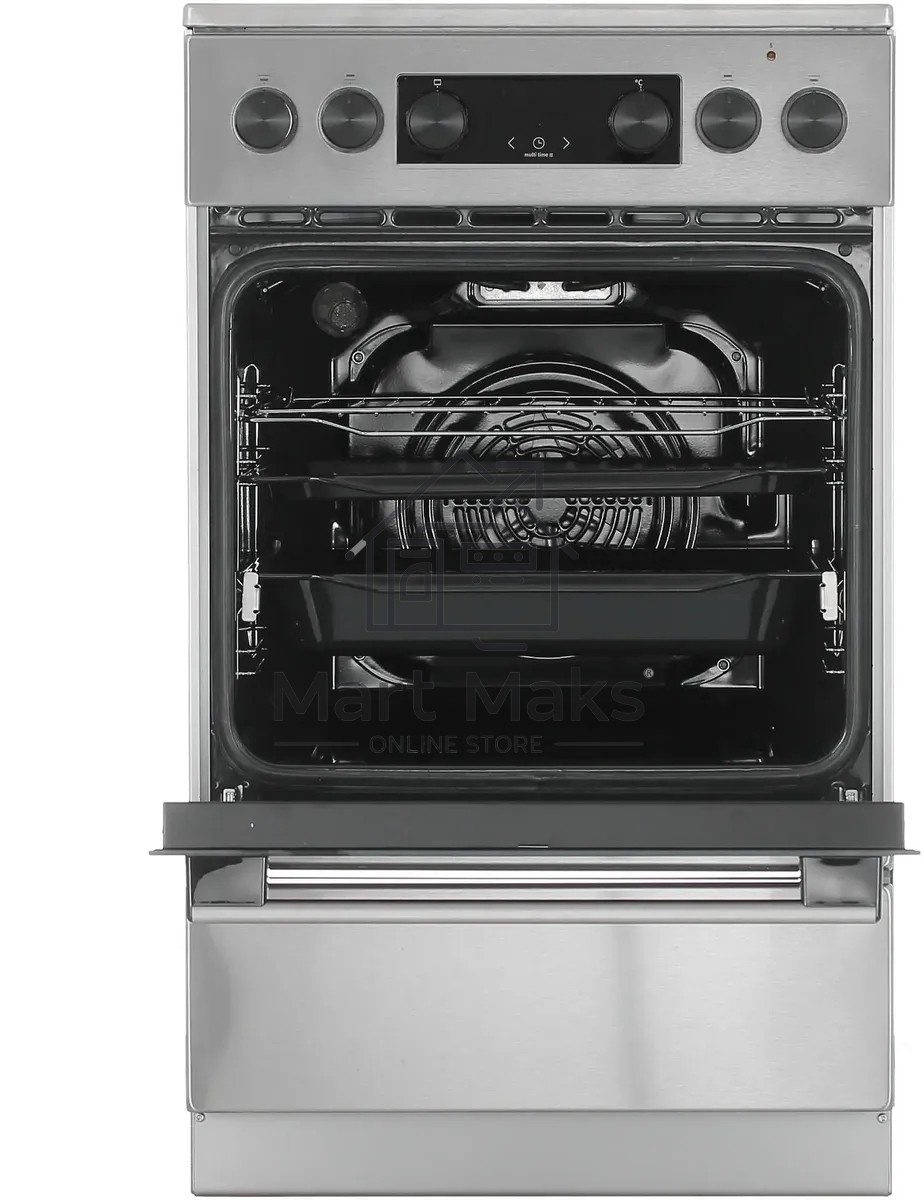 Плита электрическая Gorenje GEC5C40XAOT серебристый, конфорок 4 шт, духовка 70 л, 50 см x 85 см x 59.4 см