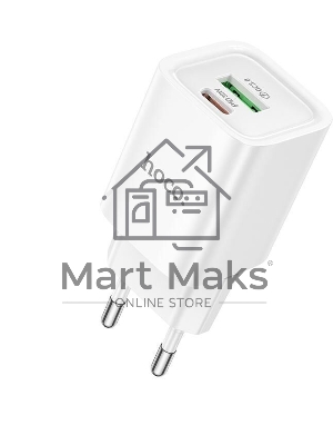 Сетевое зарядное устройство HOCO C149A 1USB+1Type-C 3.0A PD 30W+QC3.0, белый