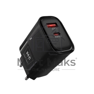 Зарядное устройство MORE CHOICE (4620202555601) NC82a 1USB+1Type-C 3.0A PD 35W+QC3.0 для Type-C Type-C черный