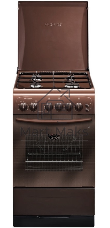 Плита газовая Cezaris ПГ 3200-05 коричневый, конфорок 4 шт, духовка 59 л, 60 см x 84 см x 60 см