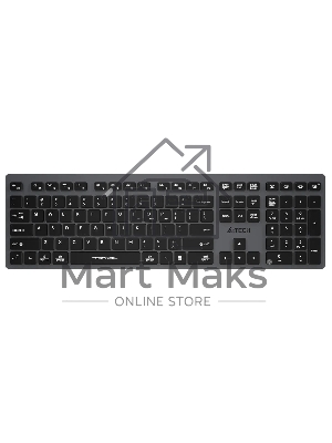 Клавиатура беспроводная A4Tech Fstyler FBX50C, USB, Bluetooth/Радиоканал, серый
