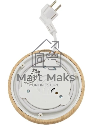 Чайник электрический Kitfort КТ-6794 1.7л. 2200Вт белый/дерево корпус: нерж.сталь/пластик