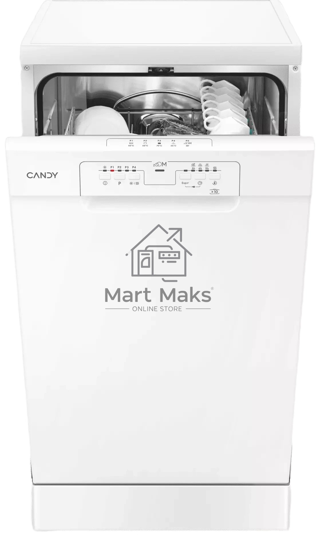 Посудомоечная машина CANDY CDPH 2L1049W-08, белый, 44.8 см, 10 компл., сушка конденсационная, 49 дБ, класс A