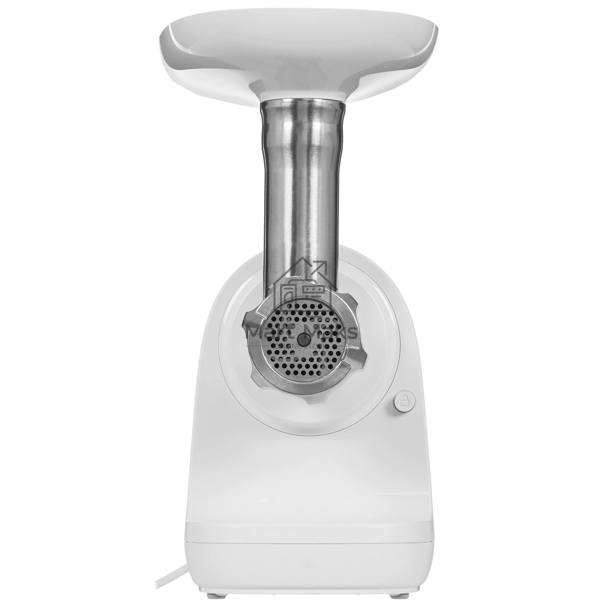 Мясорубка электрическая Panasonic MK-GX1700WTQ белый, 1700 Вт, 3 кг/мин, реверс, защита от перегрузки, насадки - 4