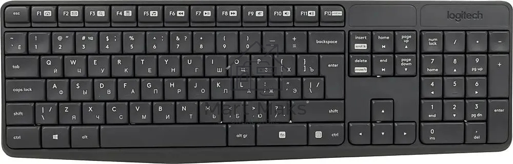 Клавиатура + мышь Logitech MK235 клав:черный мышь:черный USB беспроводная