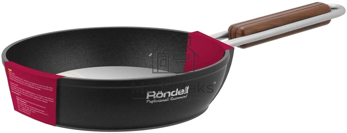 Сковорода Rondell Fjord RDA-1794, 24см, без крышки, черный