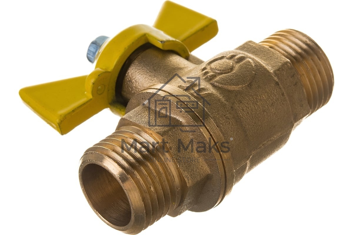 Кран шаровой для газа VALFEX 11Б27фтМ 1/2' НН ручка бабочка