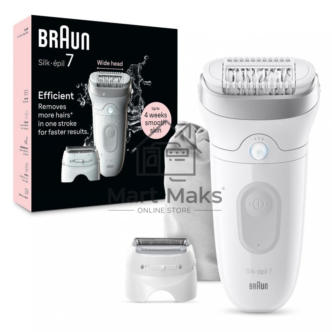 Эпилятор BRAUN SE7-041 белый/серебристый