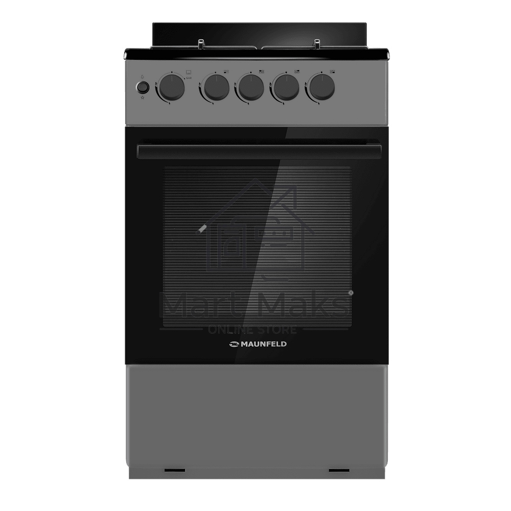 Плита газовая Maunfeld MGC50GEGR08 серый, конфорок 4 шт, духовка 59 л, 50 см x 88 см x 65 см