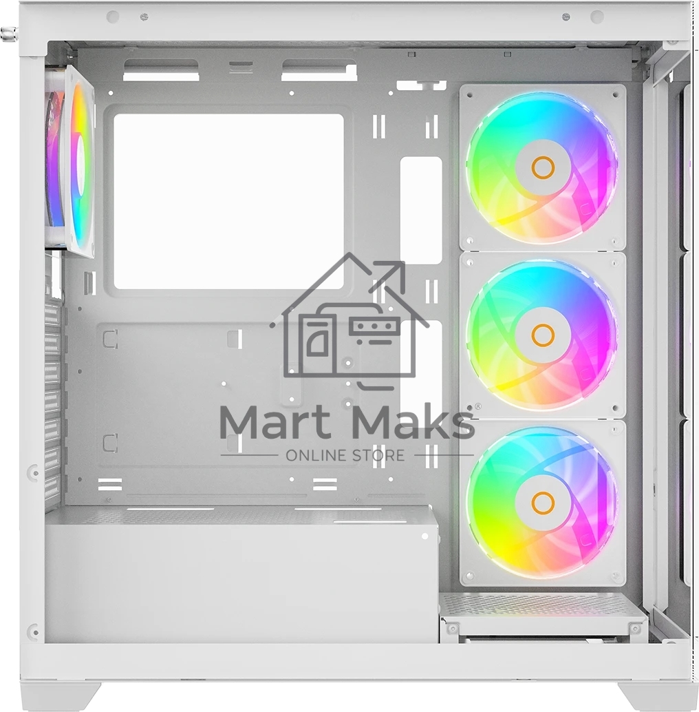 Компьютерный корпус Ocypus Gamma C72 WH ARGB  ATX / win / white / 4 ARGB fans / no PSU / Tempered Glass