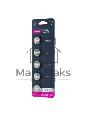 Литиевые батарейки OLMIO CR2016 05 (5 шт в блистере)