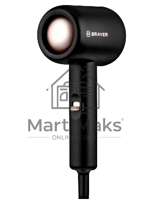 Фен BRAYER BR3027 черный, 1000 Вт