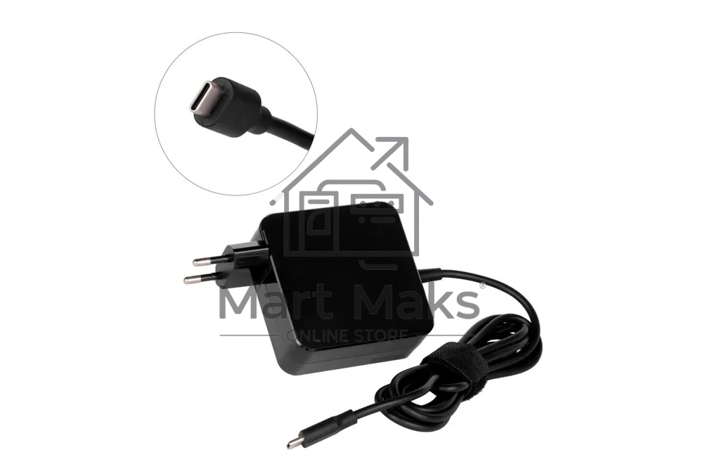 Блок питания (сетевой адаптер) для ноутбуков Xiaomi 65W USB Type-C OEM черный