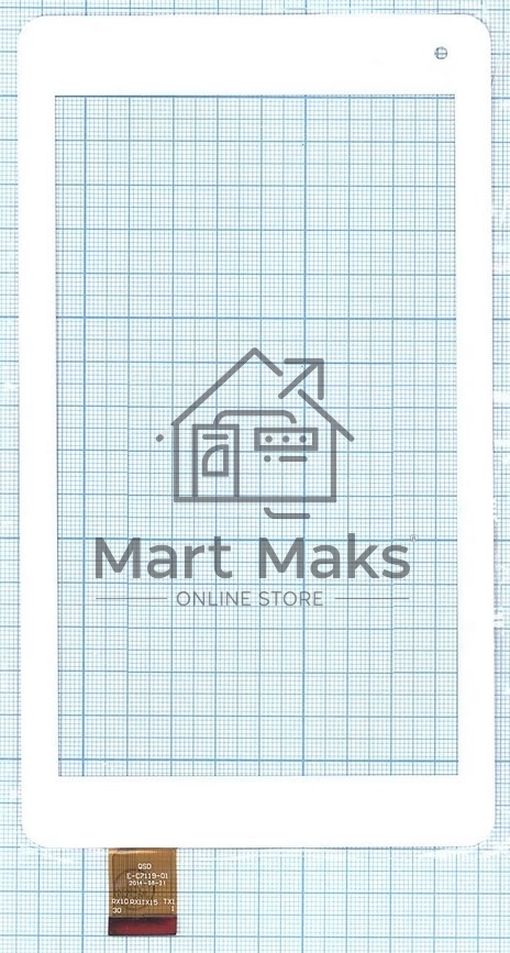 Сенсорное стекло (тачскрин) QSD E-C7119-01, белое