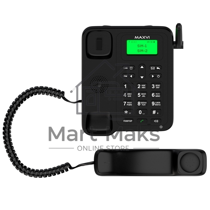 Телефон проводной MAXVI RT-01 черный