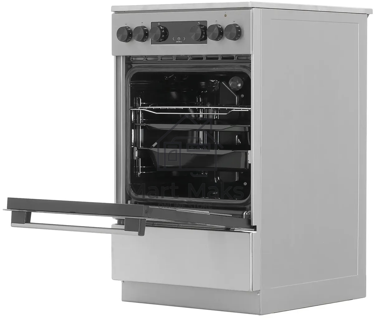 Плита электрическая Gorenje GEC5C40XAOT серебристый, конфорок 4 шт, духовка 70 л, 50 см x 85 см x 59.4 см