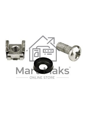 Монтажное оборудование Hyperline CNS-M6-16 Комплект винт M6, квадратная гайка, шайба (16 мм)