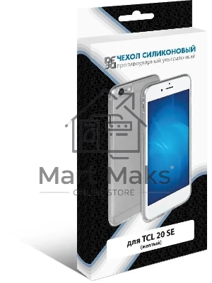 Чехол (клип-кейс) DF tcCase-02, для TCL 20 SE, желтый [tccase-02 (yellow)]