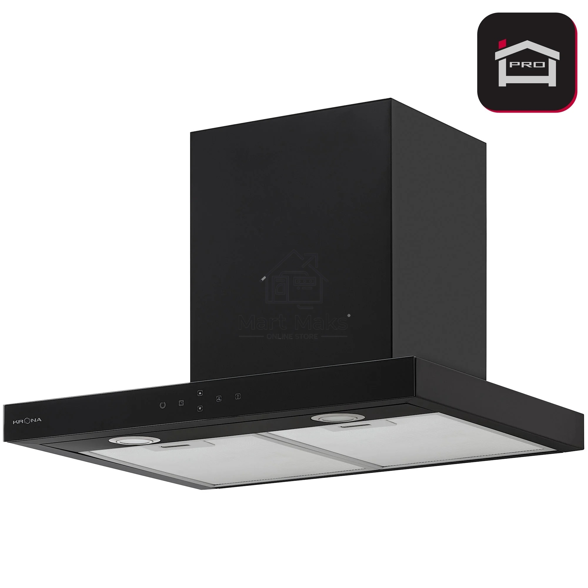 Вытяжка кухонная Krona ONYX 600 GLASS BLACK S