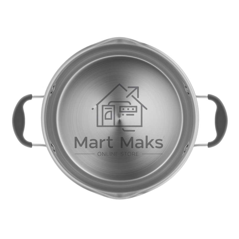Кастрюля Maunfeld LAURA MCS40S08GR из нержавеющей стали со стеклянной крышкой, 22 см, 4 л.