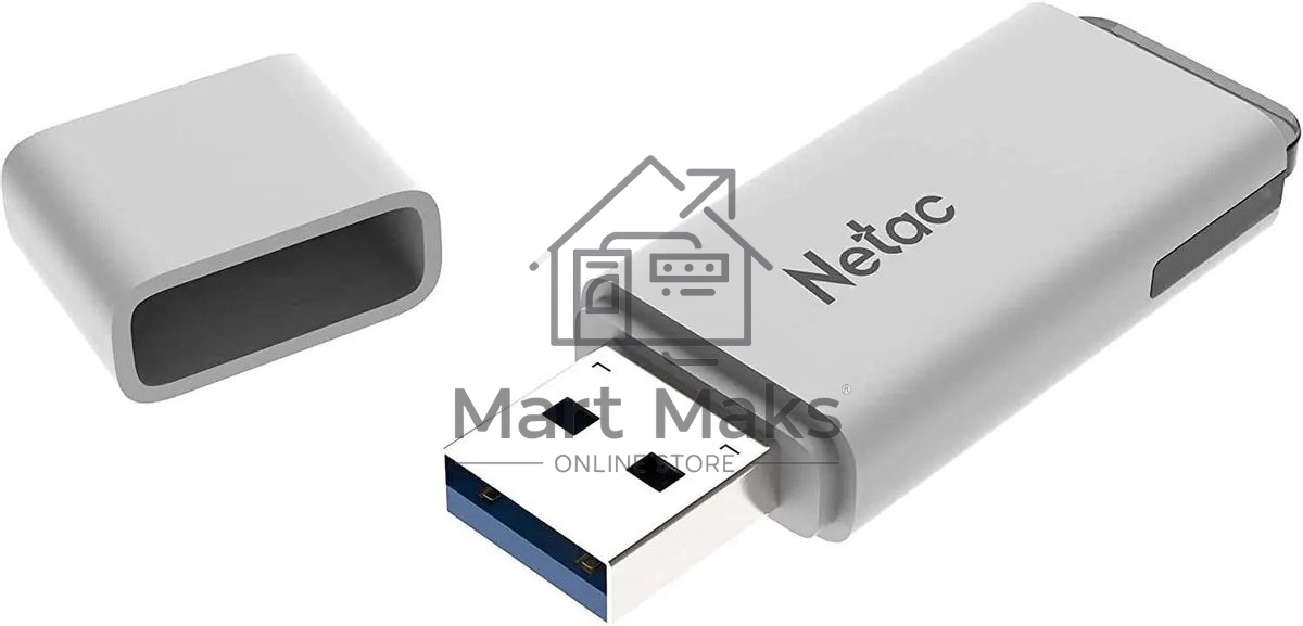 Флешка USB R/W Netac U185, 4ГБ, USB2.0, белый NT03U185N-004G-20WH