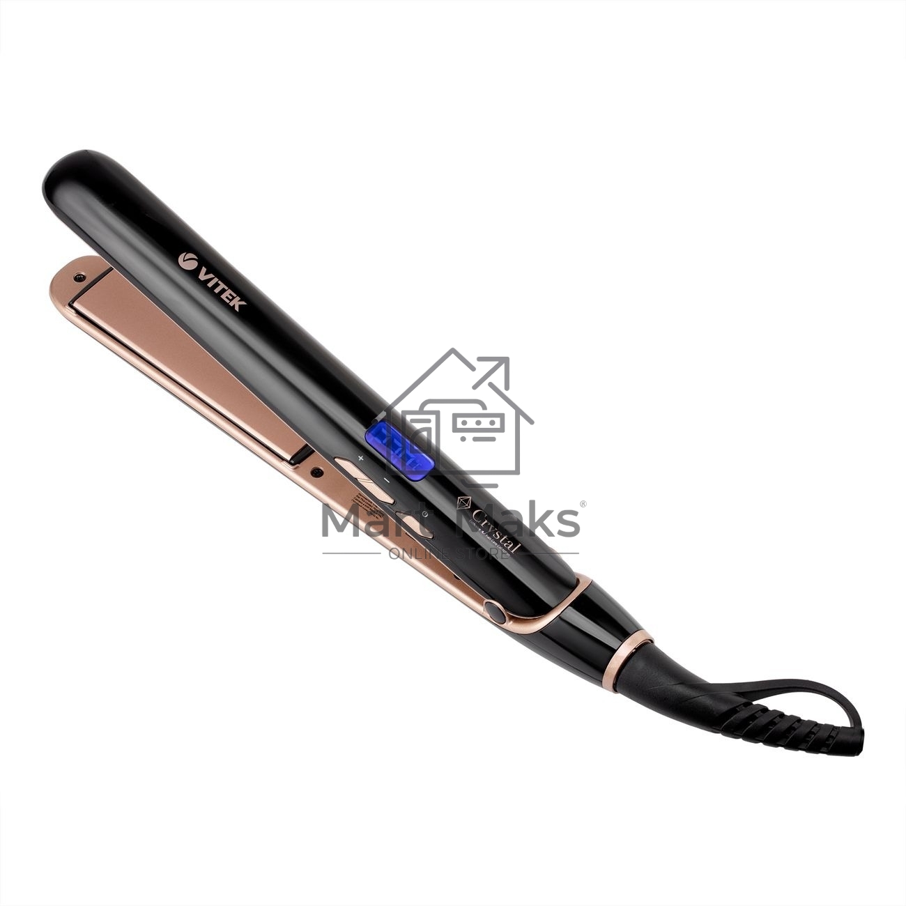 Выпрямитель Vitek Crystal VT-8410 45Вт черный макс.темп.:230С покрытие:керамико-турмалиновое