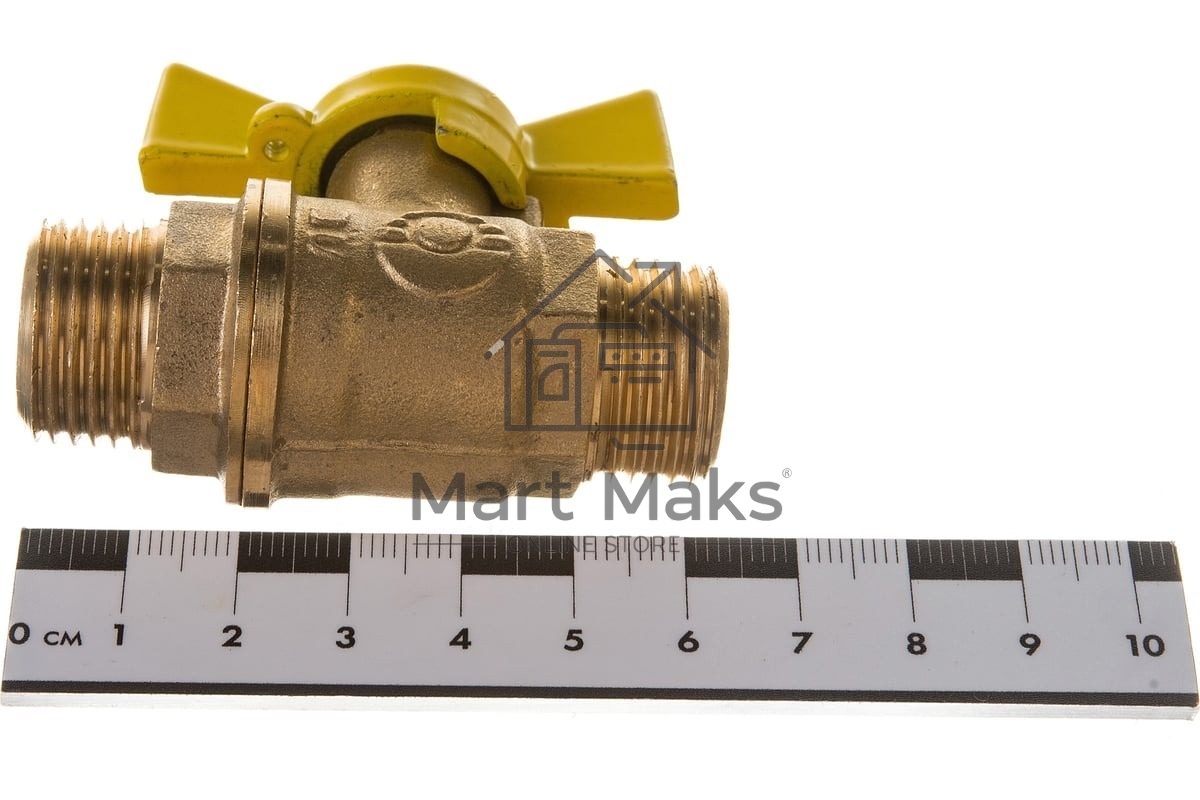 Кран шаровой для газа VALFEX 11Б27фтМ 1/2' НН ручка бабочка