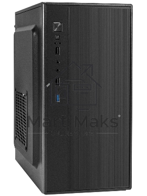 Компьютерный корпус Minitower ExeGate BAA-408U-AA500 (mATX, БП AA500 с вент. 8см, 2*USB/1*USB 3.0, HD Audio, черный)