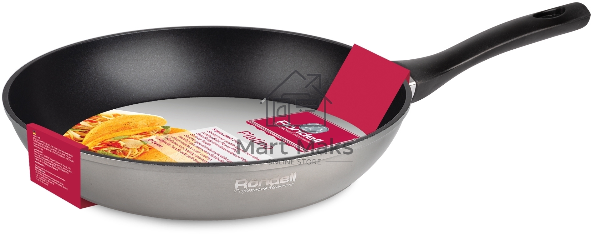 Сковорода Rondell Platino RDA-1471 круглая 24см покрытие: Xylan Plus ручка несъемная (без крышки) стальной