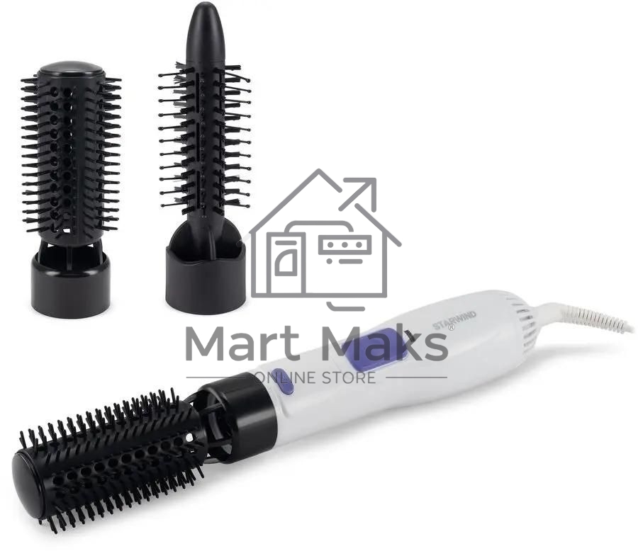 Фен-щетка Starwind SHP8502 1000Вт белый/фиолетовый