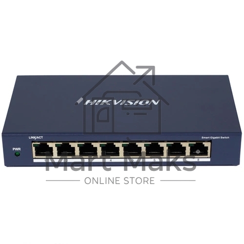 Коммутатор Hikvision DS-3E1508-EI, 8×1 Гбит/с, управляемый