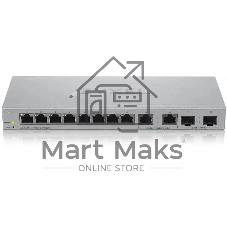 Коммутатор ZyXEL XGS1210-12, 8×1 Гбит/с + 2×2.5 Гбит/с + 2×SFP+, управляемый