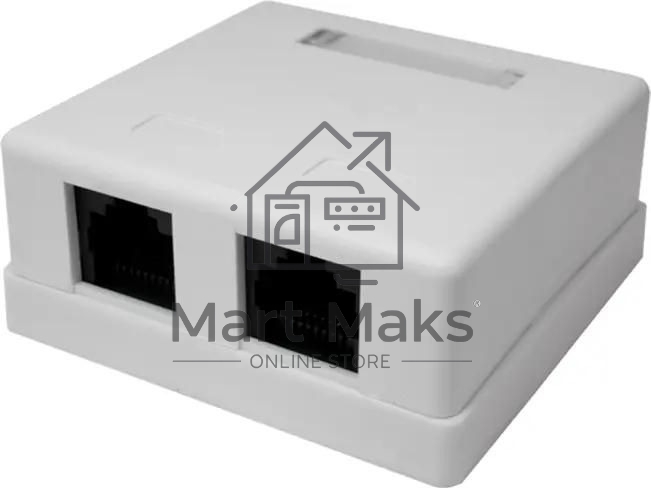 Розетка Suprlan 10-0309-1, наклад. RJ45 2 кат.5E UTP