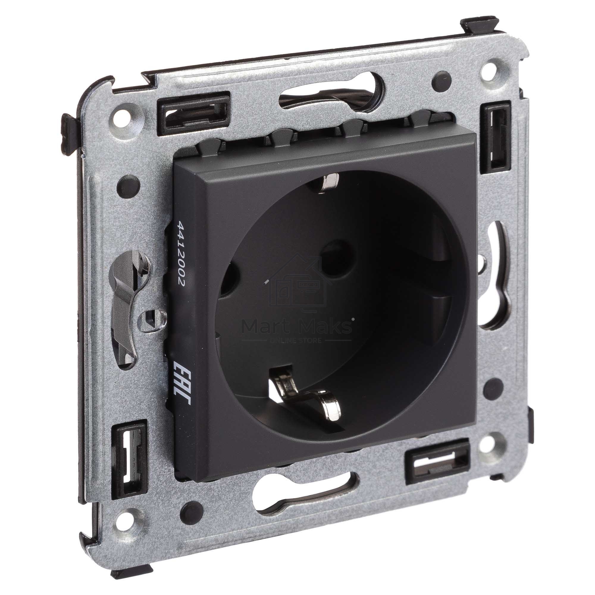 Розетка DKC Avanti 4412003 2P+E со шторками, 