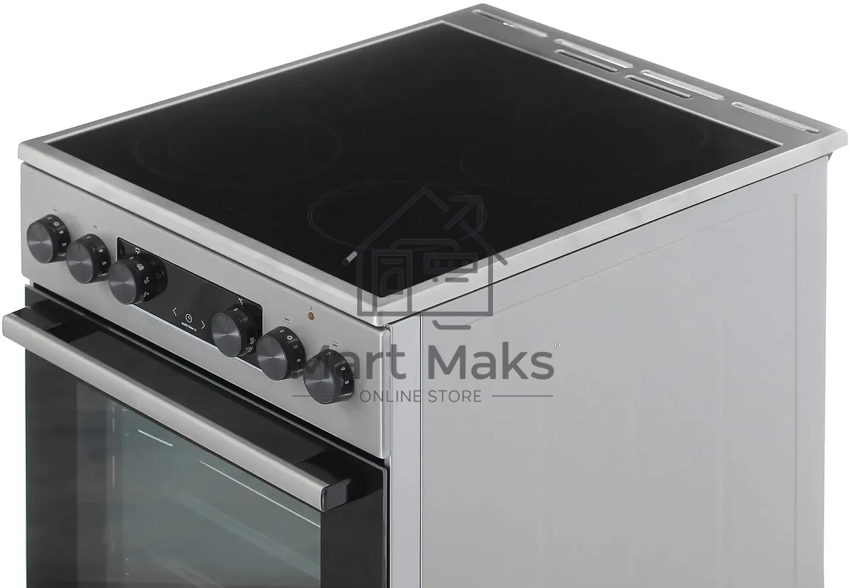 Плита электрическая Gorenje GEC5C40XAOT серебристый, конфорок 4 шт, духовка 70 л, 50 см x 85 см x 59.4 см