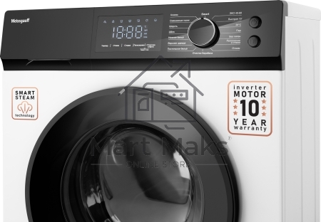 Стиральная машина Weissgauff WM 45127 Inverter Steam Touch белая, загрузка фронтальная 7кг, 1200 об/мин., класс: A+++
