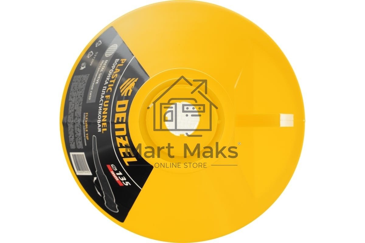 Воронка пластиковая Denzel 135 мм с металлическим ситом и гибким наконечником