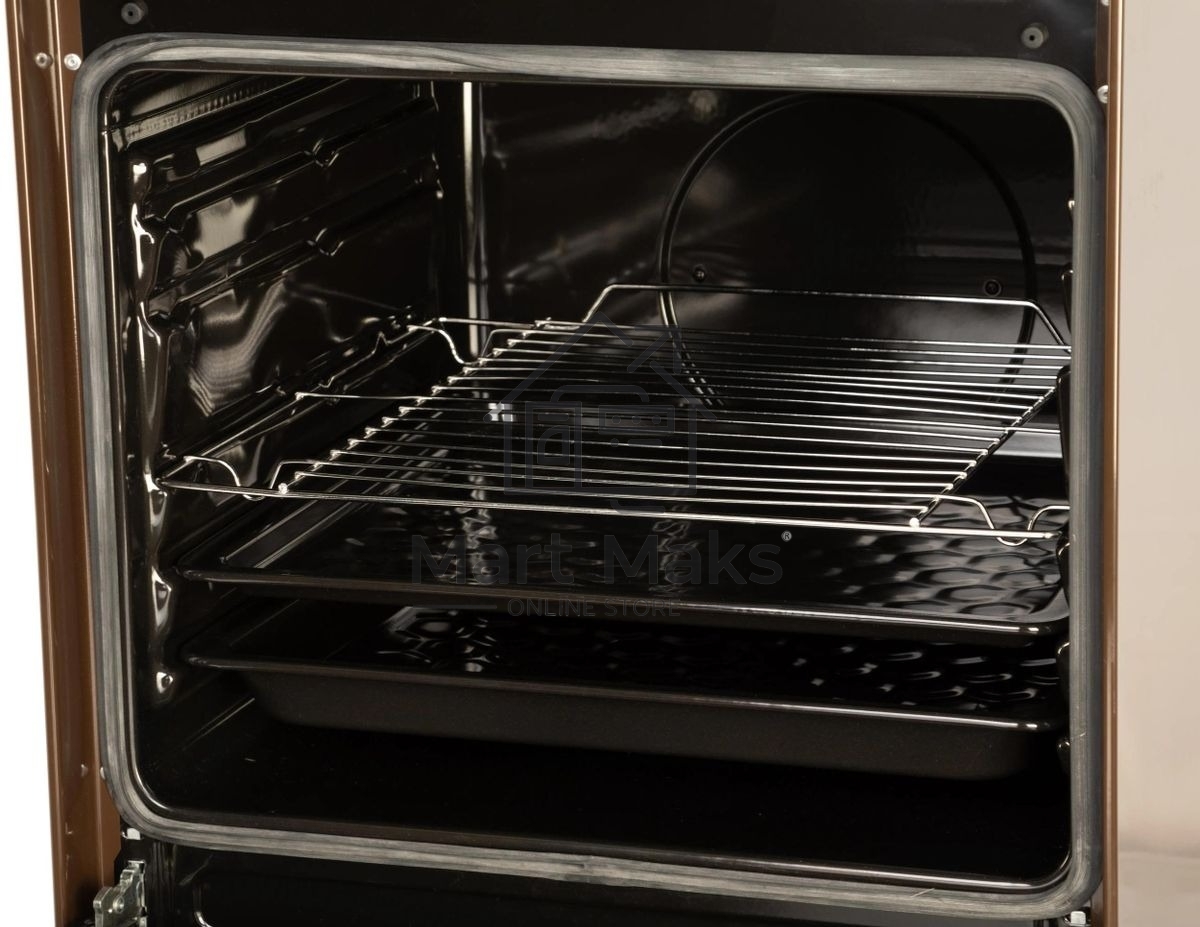 Плита электрическая Hansa FCEB53000 коричневый, конфорок 4 шт, духовка 69 л, 50 см x 85 см x 60 см