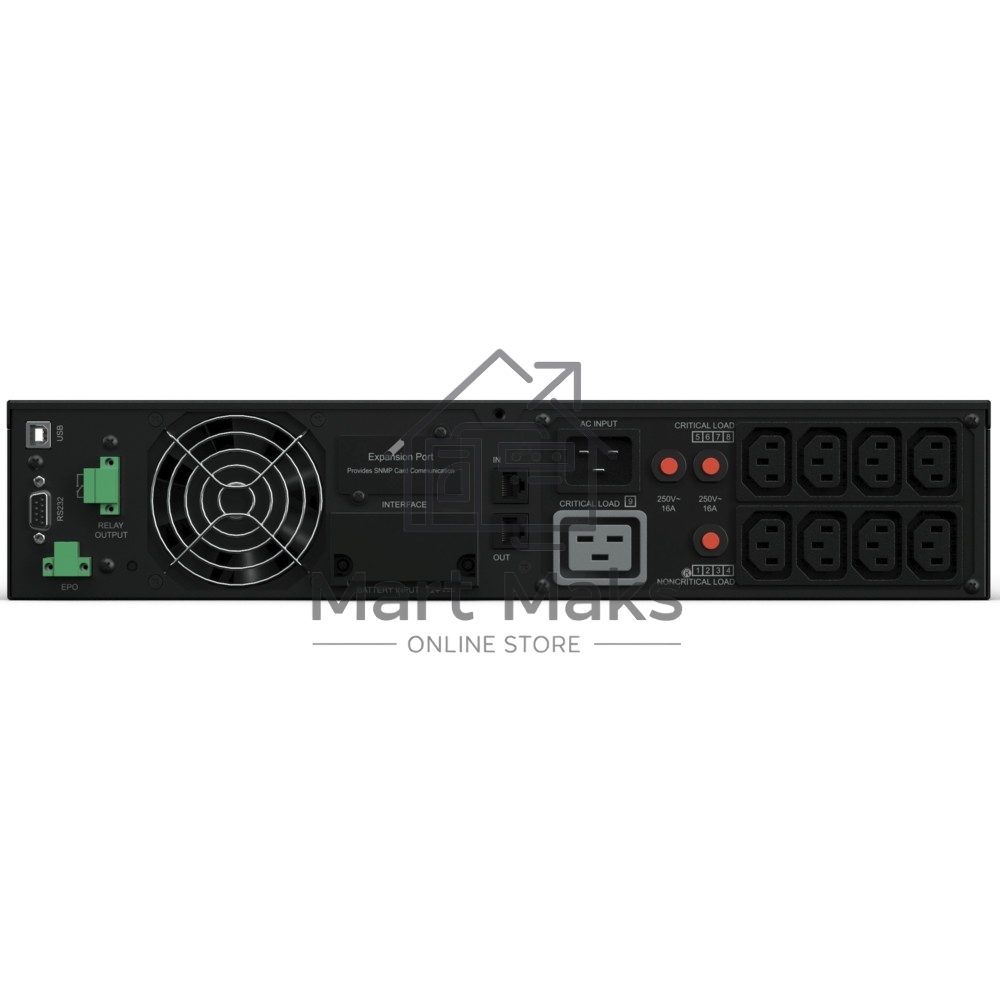 Источник бесперебойного питания Online CyberPower OL3000ERTXL2U 3000VA/2700W USB/RS-232/Dry/EPO/SNMPslot/RJ11/45/ВБМ (8 IEC С13, 1 IEC C19)
