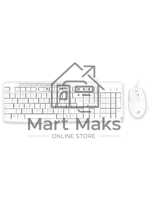Комплект клавиатура + мышь Оклик S650 клав:белый мышь:белый USB Multimedia (1875257)